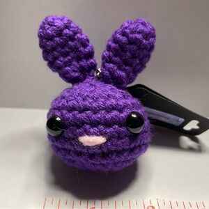 CROCHET MINI MOCHIBUN KEYCHAIN- GRAPE